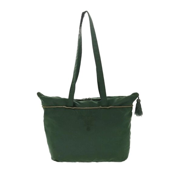 PRADA Tote Bag Nylon Green Silver Auth bs19345 - Picture 11 of 15